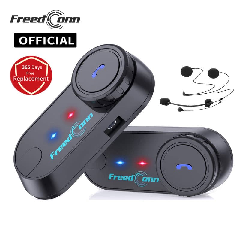 FreedConn Bluetooth Motocicleta Interfone Capacete Fone de Ouvido FM Compartilhamento de Música Comunicador Alto-falante