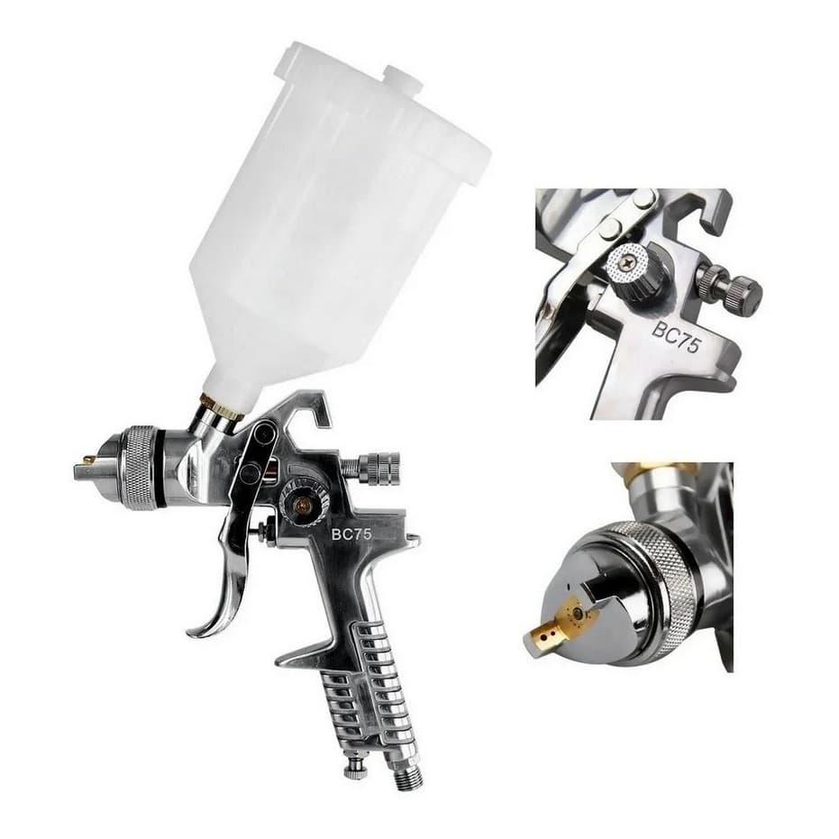 Pistola de Pintura de Gravidade 600ml tipo HVLP com Bico 1.7mm Steula BC 75-17