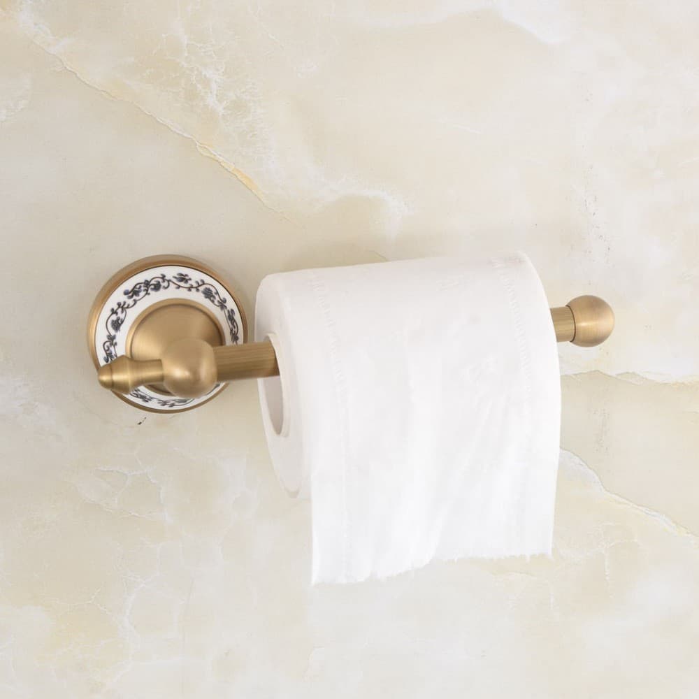 Suporte De Papel Higiênico De Latão Antigo , Parede Para Rolo , Acessórios De Banheiro Sba960