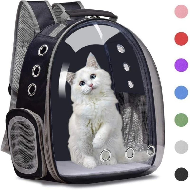Mochila Pet Astronauta Transparente Visão Passeio Respirável Para Gato Animais BUSCABUSCABR