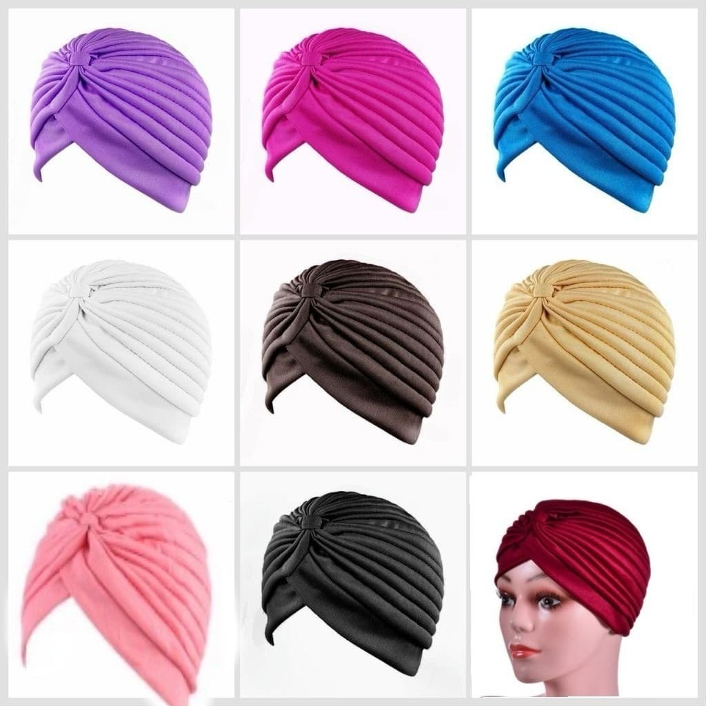 Turbante Chapéu Feminino Indiano Elástico Fechado Estiloso