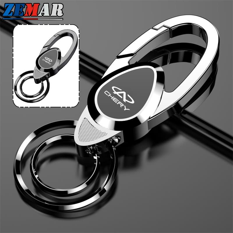 Chaveiro Chery Metal Carro Porta-Chaves De Motocicleta Pendurado De Alta Qualidade Padrões De Impressão A Laser Para Tiggo 5x 8 7 Pro 4 Omoda 5 E5 TJ-1 Face QQ EQ1 EV 2024