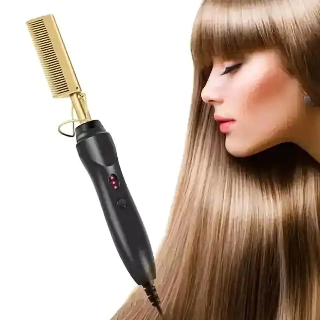 Pente Alisador Modelador De Cabelo Elétrico Portátil Multifuncional Bivolt - A685