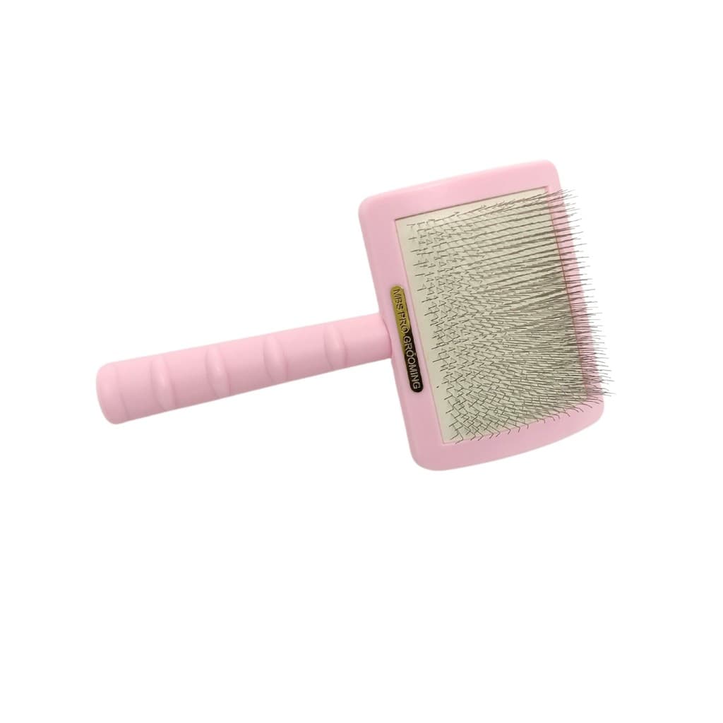 Rasqueadeira Pet Cães e Gatos MBS Colors Com Pinos Macios Rosa G
