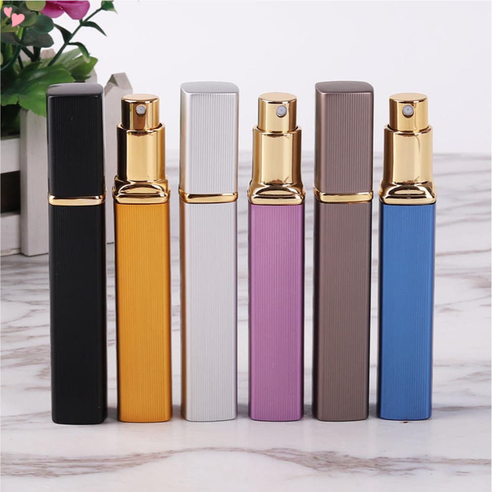 Frasco De 12ml De Atomizador De Perfume Refilável , Mini Spray Portátil , Estojo De Bomba , Com Ferramenta Distribuidora , Para Viagem De Trabalho Lateral Fora