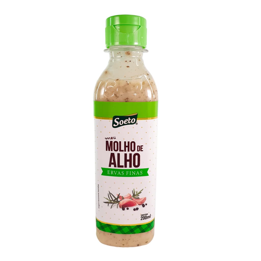 Molho de Alho Ervas Finas 200ml Soeto