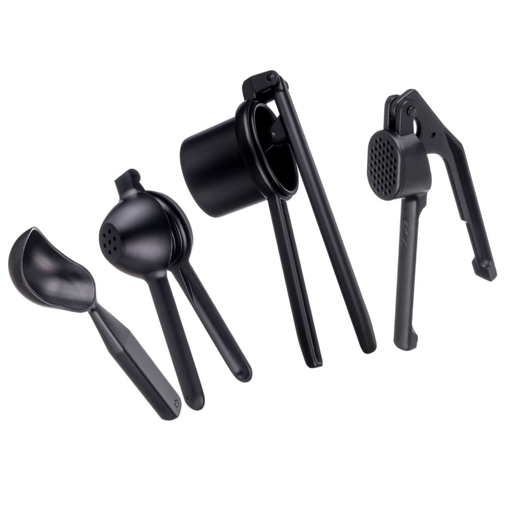Kit Utensílios de Cozinha de Aluminio Espremodor de Batata e Limão com Colher de Sorvete Weck