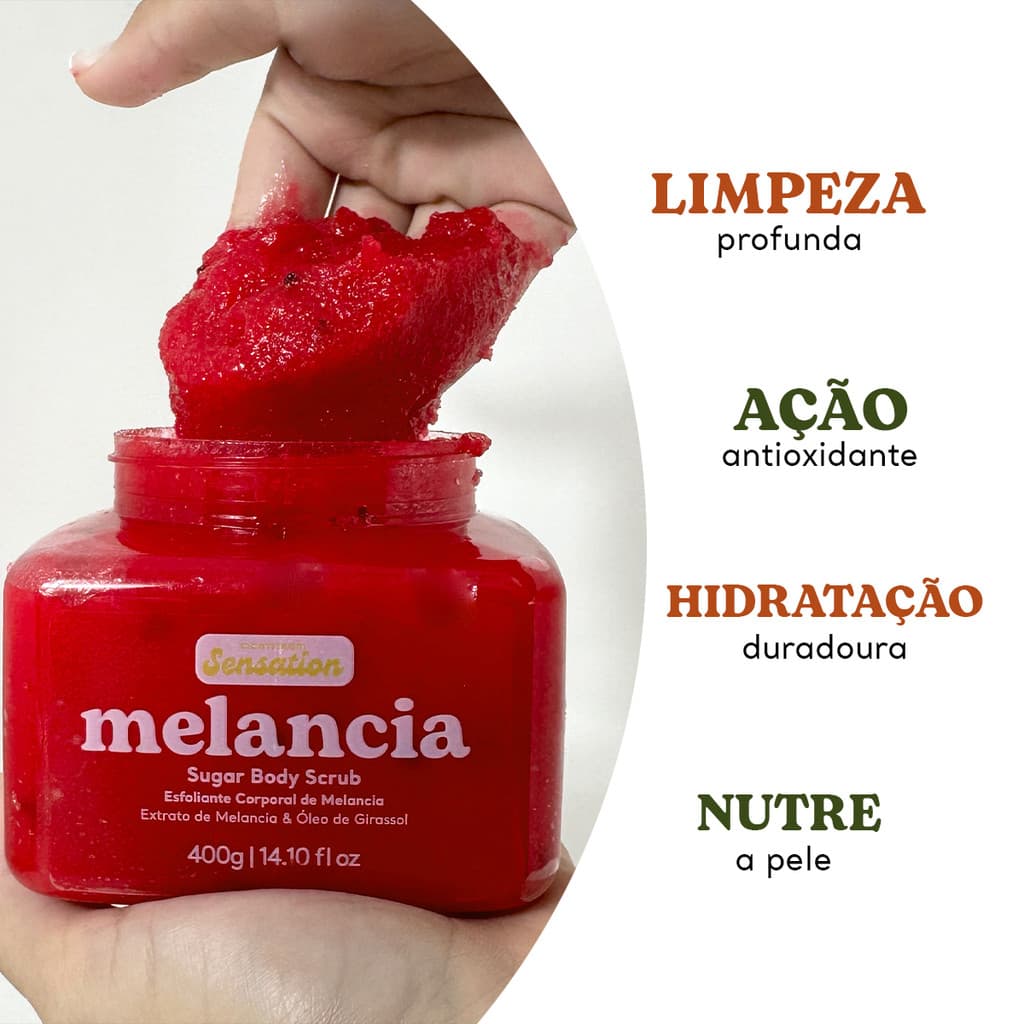 Sugar Body Scrub Esfoliante Corporal de Melancia Sensation 400g - Original