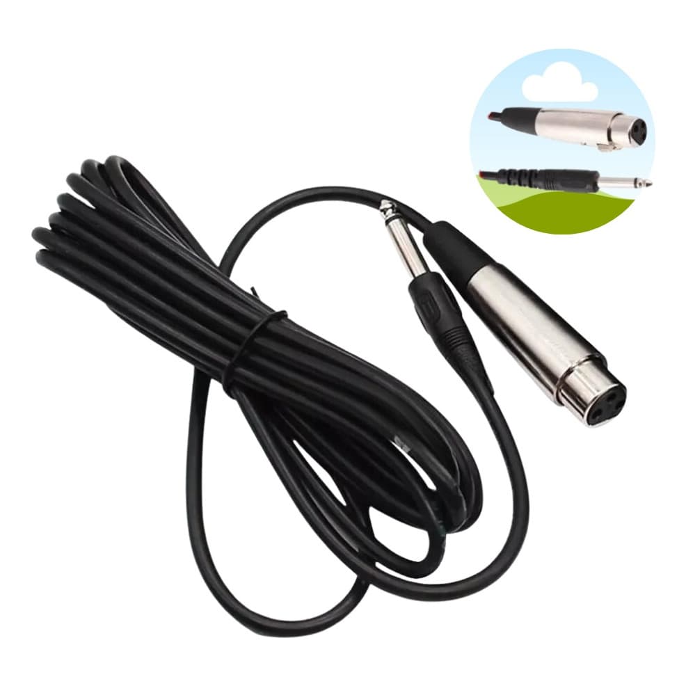 Cabo P10 Mono E Xlr Canon Fêmea 5 Metros Instrumentos Musicais MCB015
