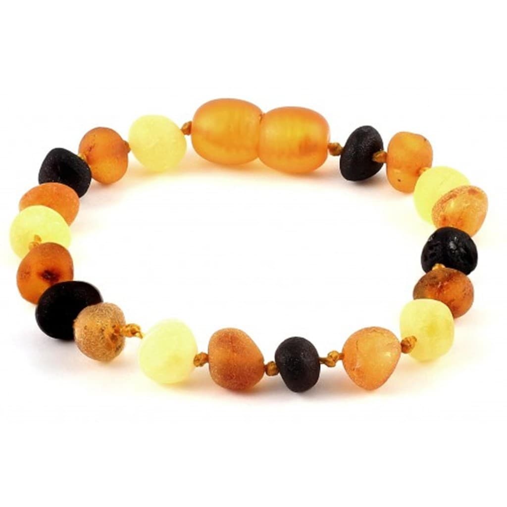 Pulseira de Âmbar Bebê Barroco Multicor Não Polido