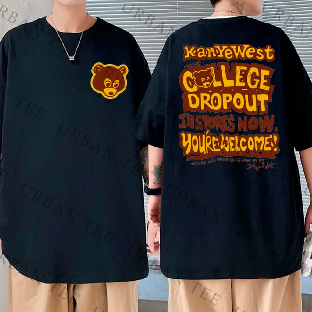 Camiseta Basica Algodao Kanye West Ye The Dropout College Rap Album Unissex