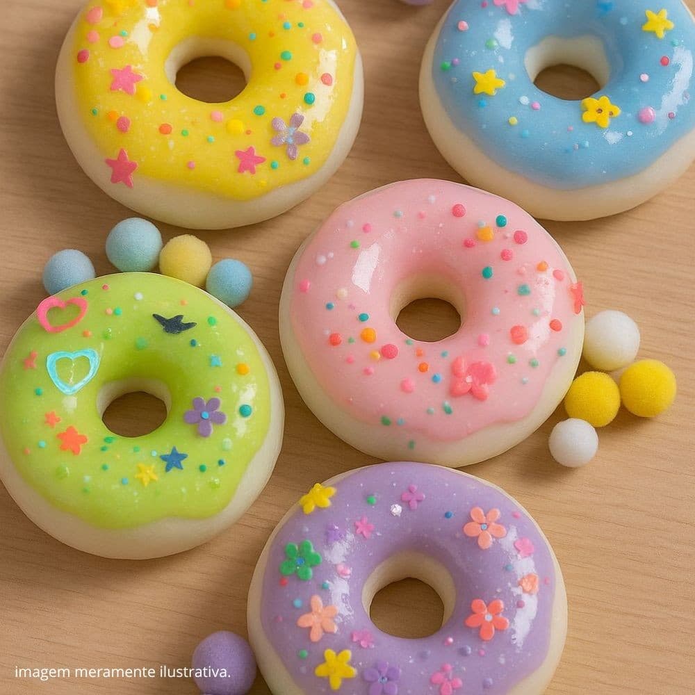 Brinquedo Squishy de Rosquinha Donuts Fofa Slime Squeeze Sensorial Brinquedo Tdah