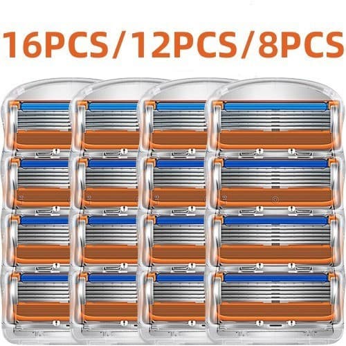 16Pcs Lâminas de Barbear de Substituição para Fusion 5, Lâminas de Barbear para Homens AEIV