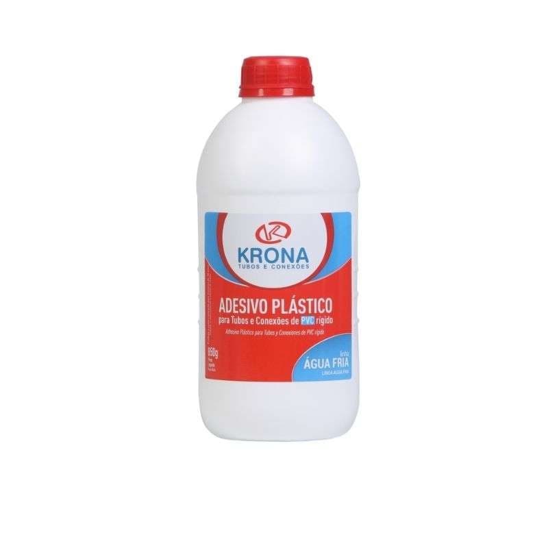 Cola Adesivo Plástico Krona 850g para Tubos e Conexões de PVC Rígido