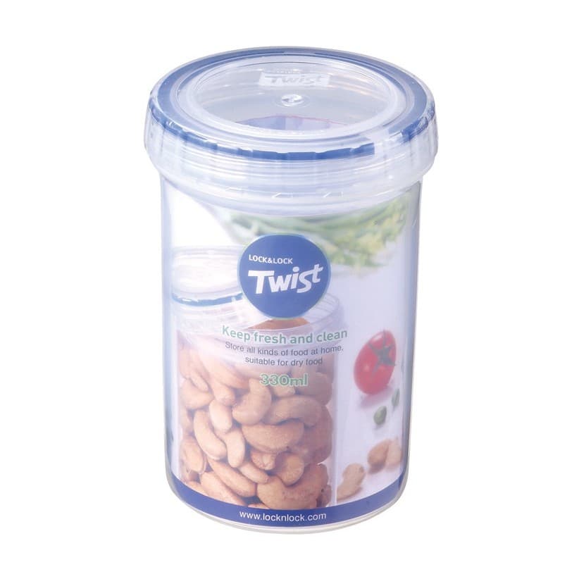 Pote Redondo Hermético com tampa tipo rosca- linha Twist - Lock&Lock - 330ml