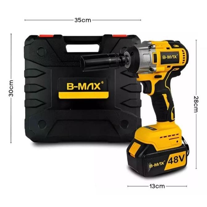 Parafusadeira Furadeira Chave De Impacto 48v Com Duas Baterias Recarregáveis 10.000mAh