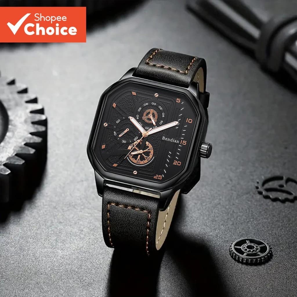 Relógio De Quartzo Masculino Sofisticado , Nova Pulseira De Couro Clássica Para Uso Comercial Casual