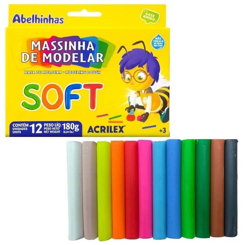 Massa de Modelar Soft 12 Cores - Acrilex