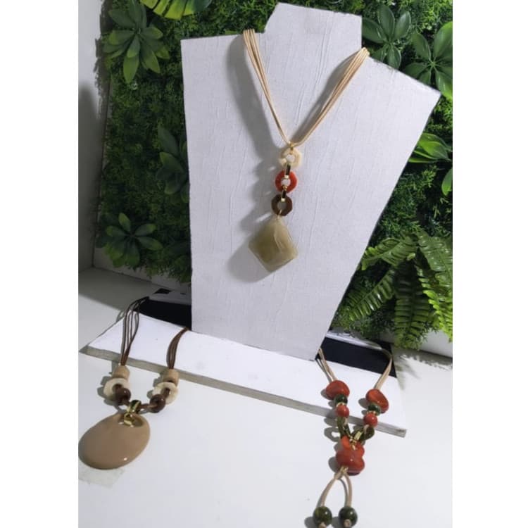 KIt 3 Colares feminino elegante resina para mulheres sofisticadas...