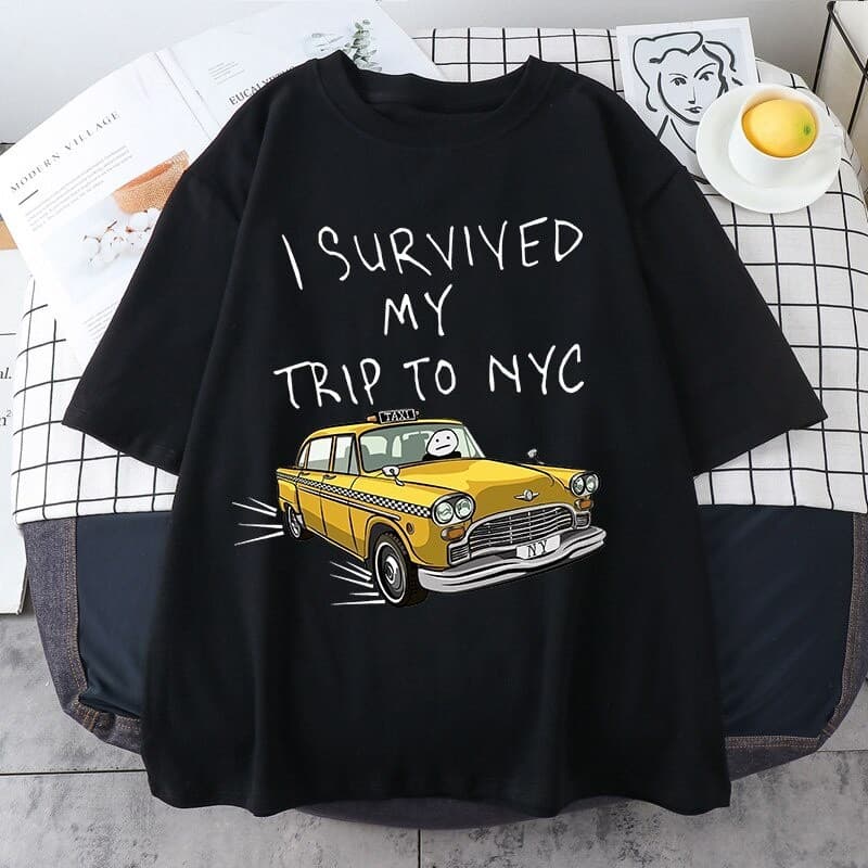 Camiseta Camisa T-shirt 30.1 Básica I Survived My Trip to NYC Envio imediato