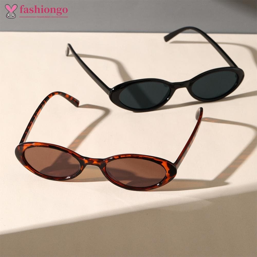 FASHIONGO Geléia Oval Óculos De Sol Feminino Pequeno Quadro Vintage Chique Retro Translúcido Lágrima Tons Para Roupas De