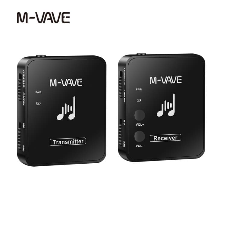 M-VAVE WP-10 Sistema De Transmissão De Monitor De Fone De Ouvido Sem Fio De 2.4 GHz Transmissor E Receptor Recarregáveis