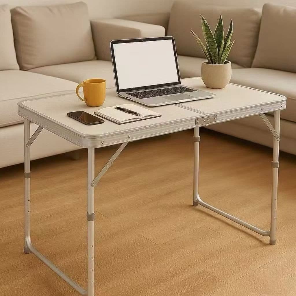 Mesa Dobrável Portátil Vira Maleta Camping Praia 120x60cm