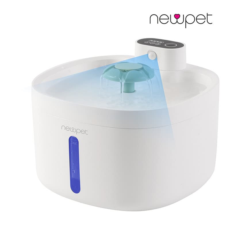 Newpet Bebedouro Fonte de Água Automático com Sensor e Filtro para Gatos Cachorros 2.6L