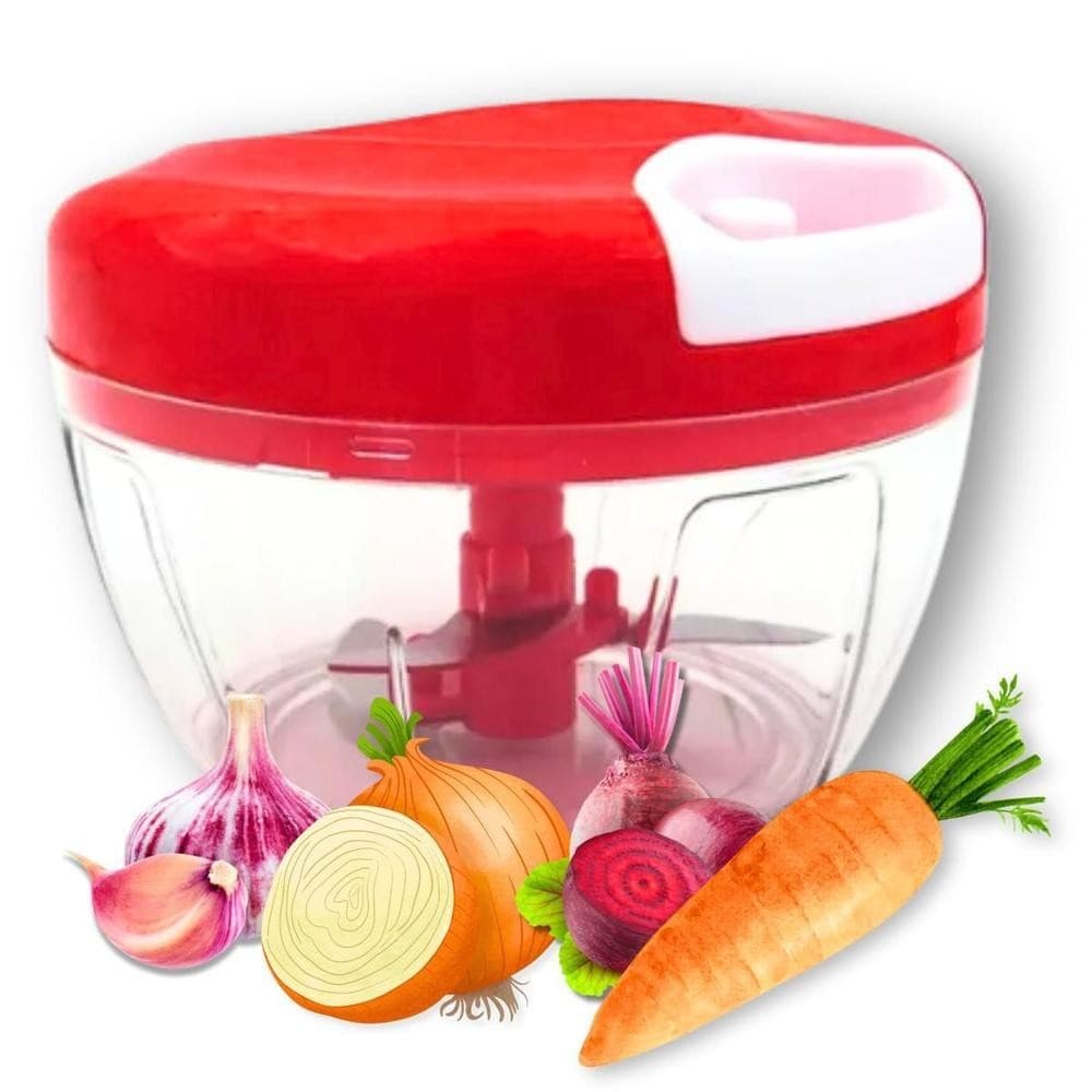 Processador Triturador 500Ml Manual De Alimentos Vermelho - Original Line