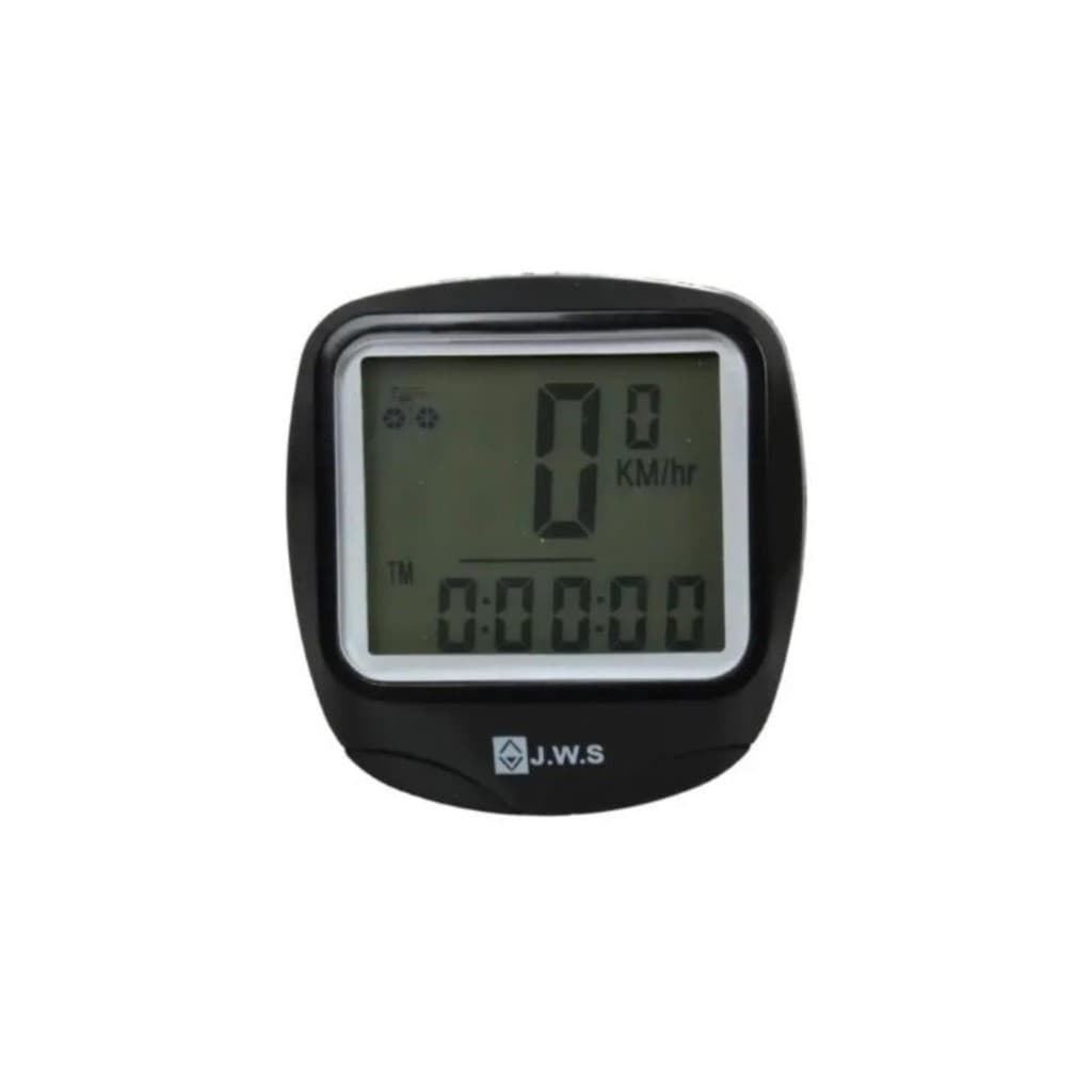 Ciclocomputador Velocímetro JWS WS-568 com Fio 20 Funções Preto