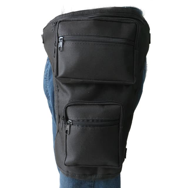 POCHETE CARTUCHEIRA DE PERNA PARA ,CAMPING,PESCARIA,TRABALHO. Cor Preto