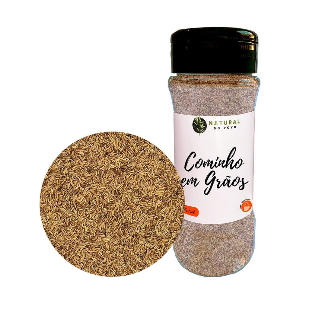 Cominho em Grãos Gourmet Qualidade Superior Pote com Dosador 70g