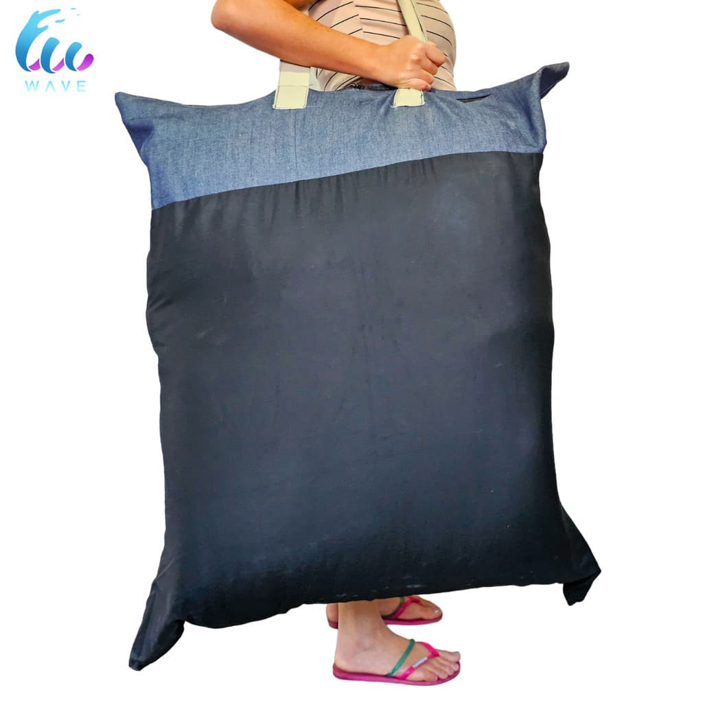 Sacolão Jeans Grosso Extra Grande Sacoleiro mudança viagem 93x85