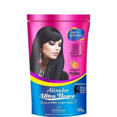 Henê Ultra Negro Alisador Divina Dama 180g Preto Azulado