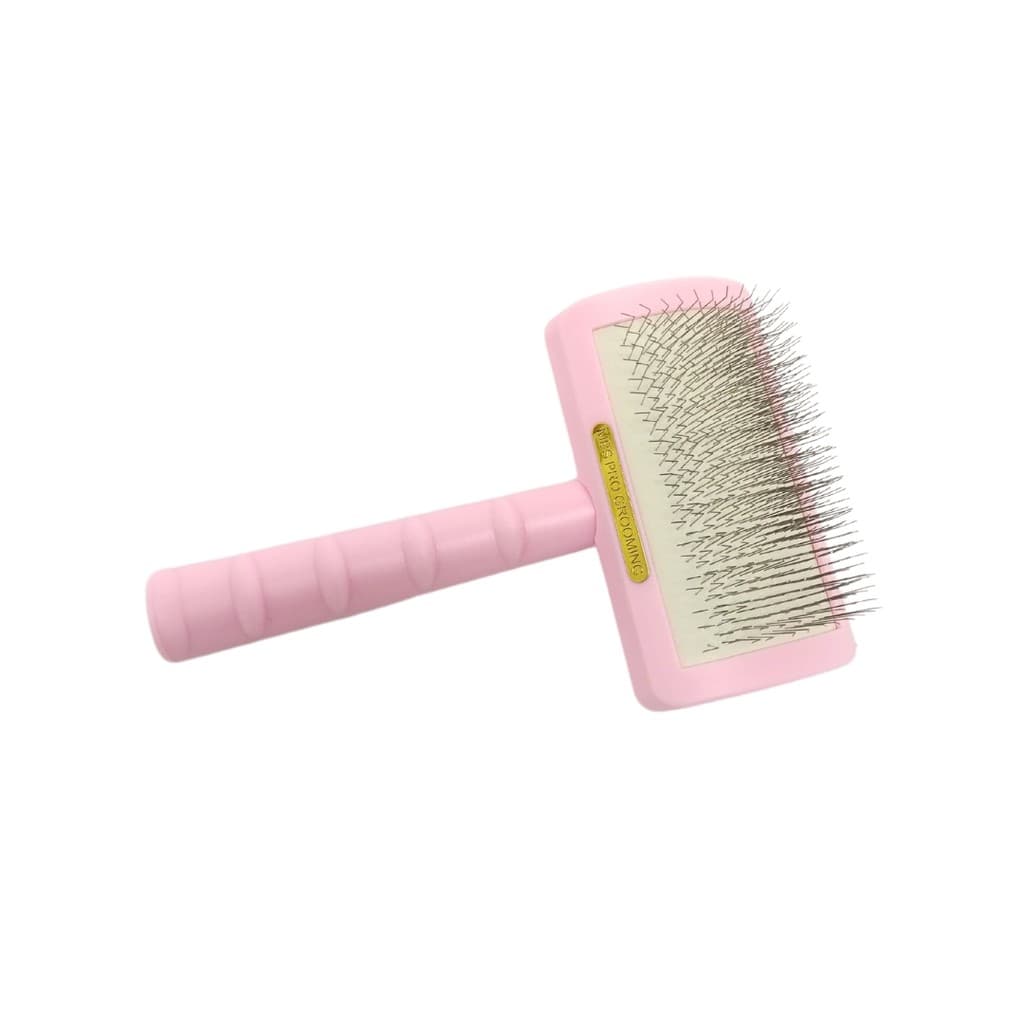 Rasqueadeira Pet Cães e Gatos MBS Colors Com Pinos Macios Rosa M