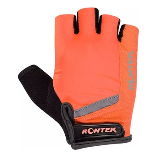 Luva De Ciclismo Gel Rontek Rt-20 Laranja Tam P/ M