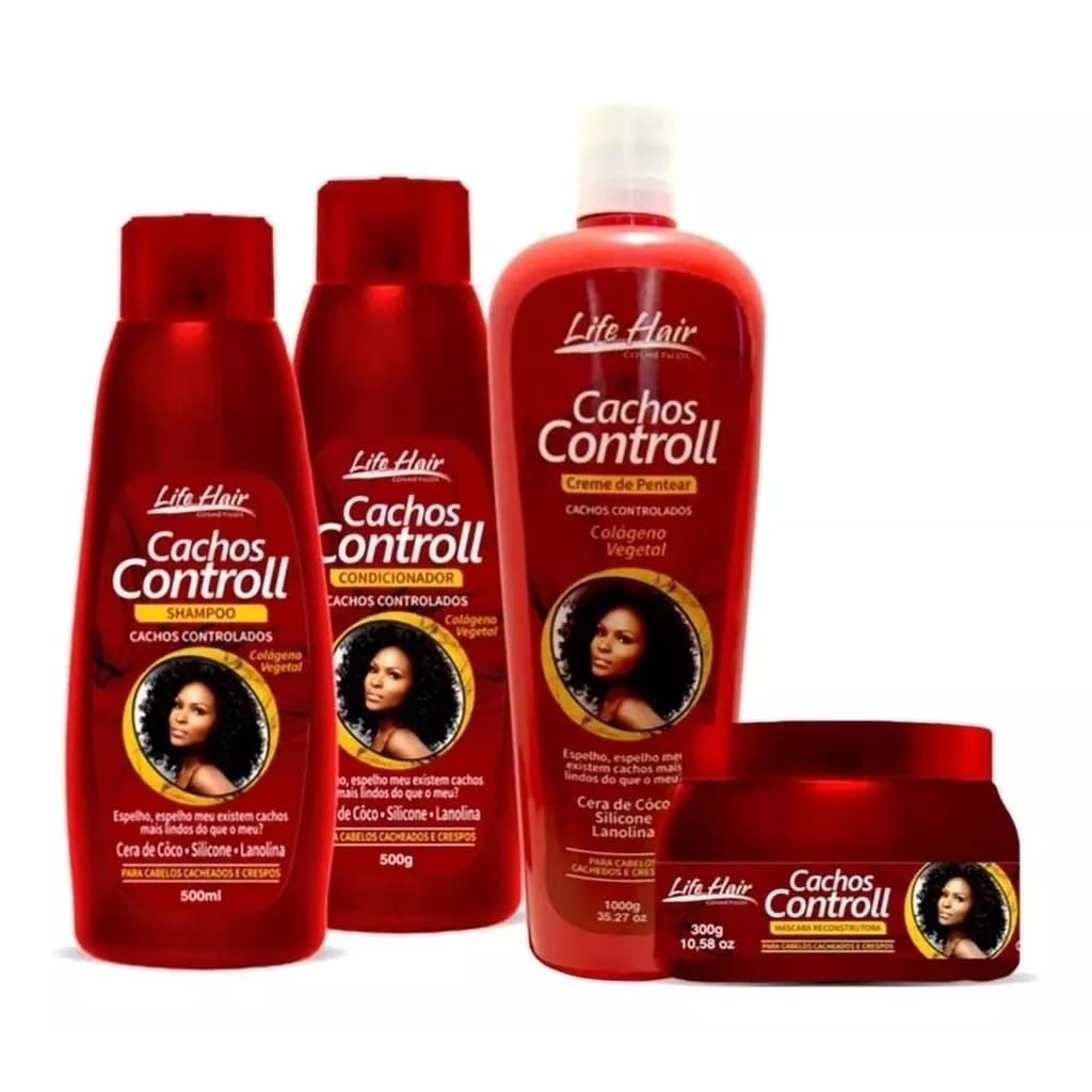 Kit Home Care Cachos Controll + Creme De Pentear Life Hair