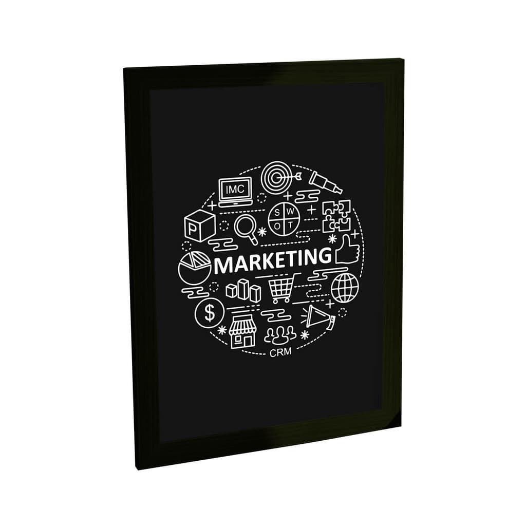Quadro Decorativo Marketing Ícones Decoração Poster