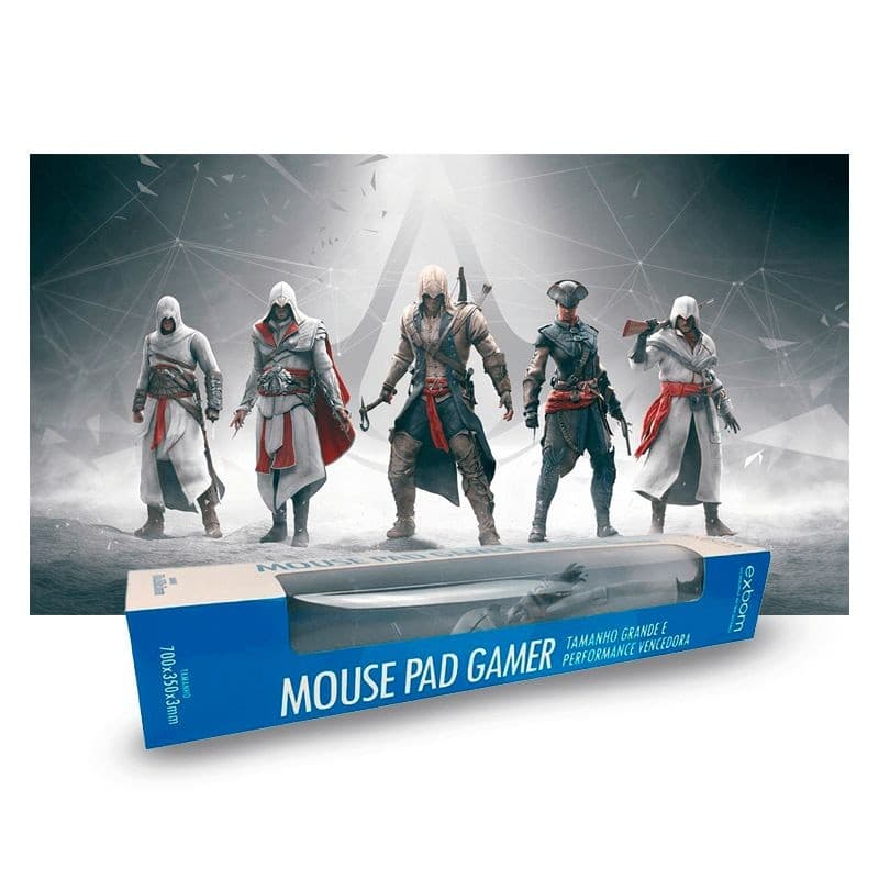 MOUSEPAD GAMER ASSASSIN'S CREED FAMILY 70CM X 35CM X 3MM(MP-7035C20) EXBOM
