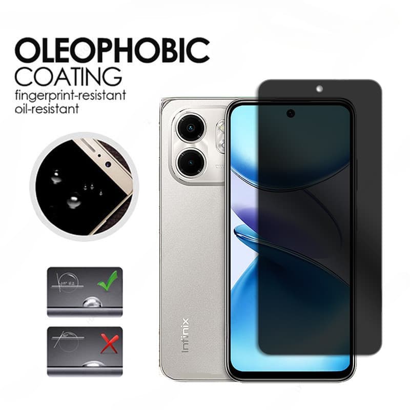 Para Infinix Smart 10 9 8 Pro Plus Hot 60 60i 50 50i 4G 5G Protetor De Tela De Privacidade Vidro Anti-Espião 9 4G Filmes