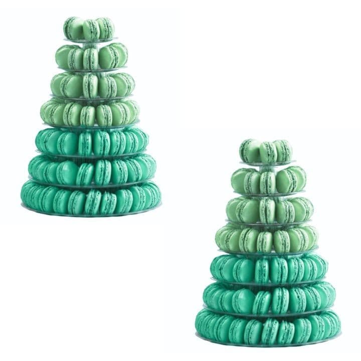 KIT 2 Torres para Macarons 7 Pisos Evento Festa Casamento Aniversários Luxo Doce Fino Elegante TM07C