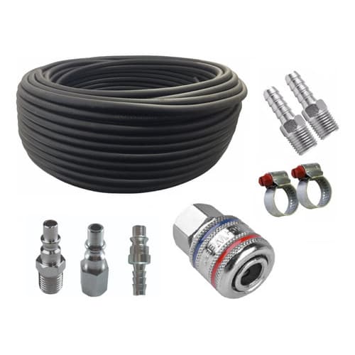 Mangueira Borracha 5/16 Compressor 30m + Engate + Pinos
