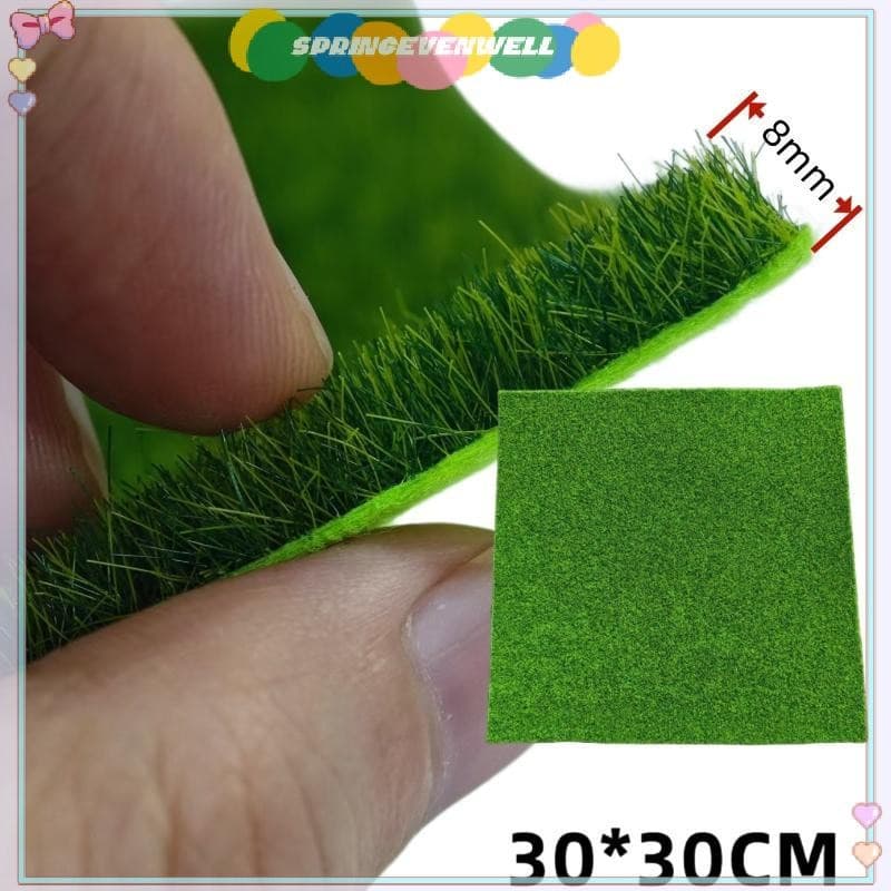 [springevenwell] 1/2 Pcs DIY Projeto Modelo Cena Acessórios De Layout Ferroviário Tapete De Grama Quadrado De 15/30 Cm 3