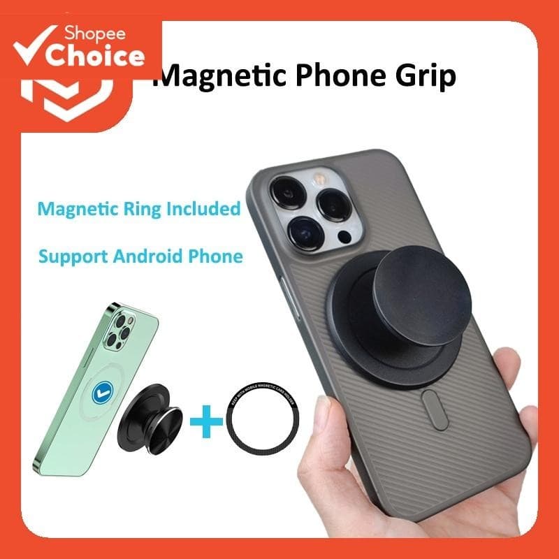 Punho Magnético Do Telefone Com Parte Superior Trocável Para Telefones Tablets Suporte Ajustável Celular