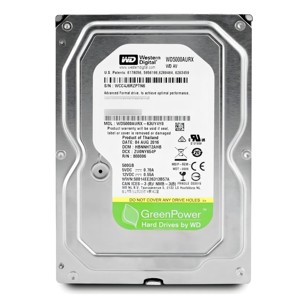 HD interno GreenPower Wastern Digital 500GB WD5000AVCS612DY1