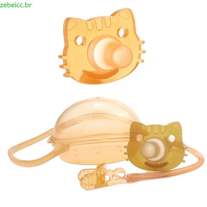 zebeicc Chupeta Silicone Macio Para Bebês 0-6m , Ortodôntica Recém-Nascidos , Formato Gatinho , Mamilo Enfermag