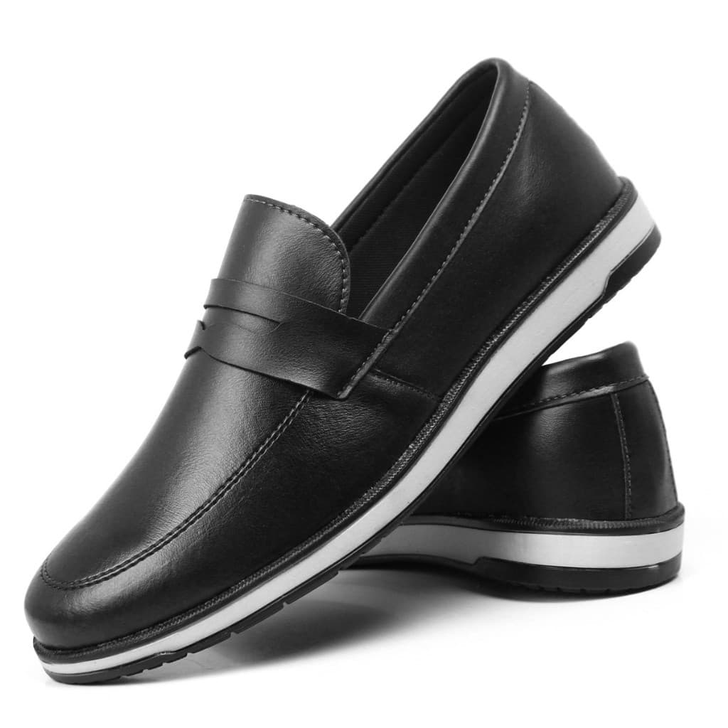 Sapato Social Mocassim Slip On Estiloso Casual Moderno Facil De Calçar Confortavel