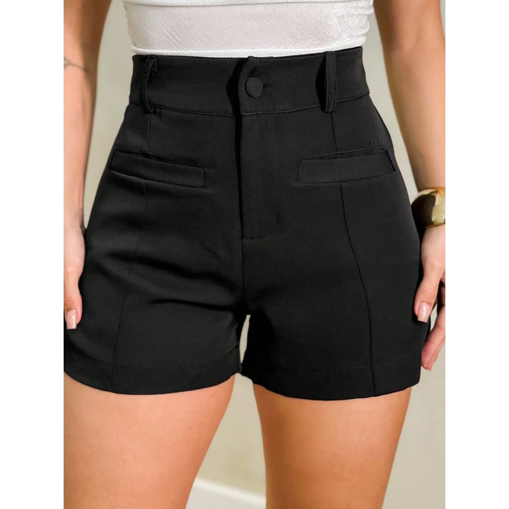 Short Feminino/Alfaiataria Estilo Botão Com Bolso Na Frente de botão/Pantalona/ Verão InvernoDD080