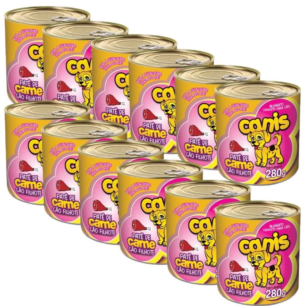 Ração Sache Para Cachorro Canis Filhote Carne 280g Kit 12un