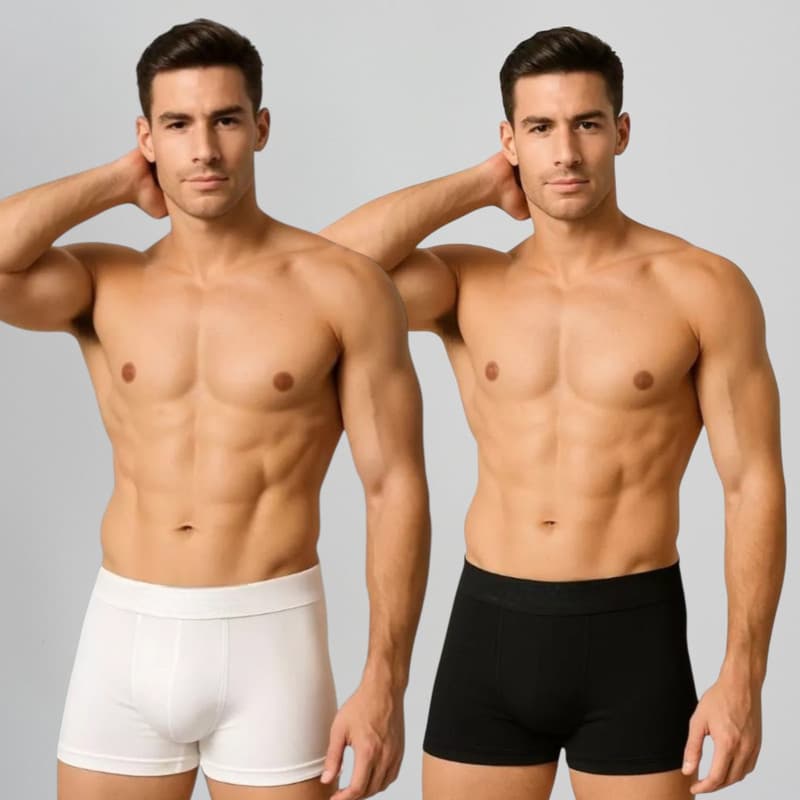 Cueca Boxer Premium Masculina Com KIT de 2 Unidades Cuecas de Microfibra Adulto CUECAB2